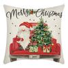 New Christmas Pillowcase Letter Linen Print Home Sofa Pillowcase Bedside Pillowcase