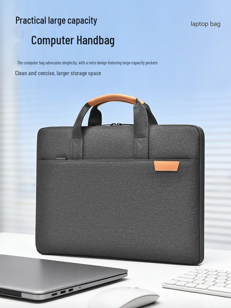 15-Inch Shockproof, Wear-Resistant Laptop Bag with 180° Full Opening and Logo Print