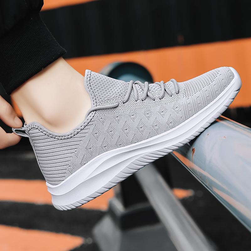 Fashion Women's Breathable Mesh Sneakers Flat Shoes One Foot Kick Outdoor Thick Soled Casual Hiking Anti Slip White Sports Shoes for Men
