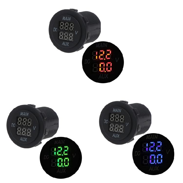 10-60V LED Digital Dual Voltmeter for Car Motocycle Voltage Meter Volt Detector