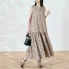  Korean Style Lazy Style, Loose and Slimming, Sleeveless Polka Dot Long Dress, Summer Sleeveless Tank Dress for Women