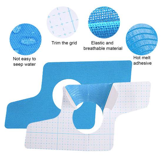 10 Pcs Pre Cut Kinesiology Tape for Knee Waterproof Knee Support Tape Elastic Cotton Athletic Tape for Joint Support Muscle Pain Relief