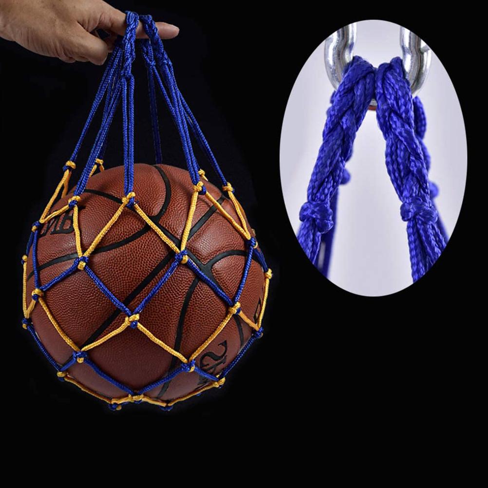 2PCS Basketball Carrying Net Bag Mesh Balls Bag Practical Portable Hand Made Football Net Bag for