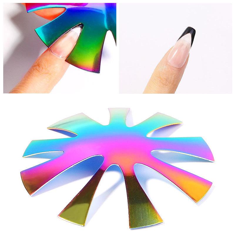 French Manicure Nail Art Making Stainless Steel Acrylic Clipper Plate Module Nail Cutter Plate