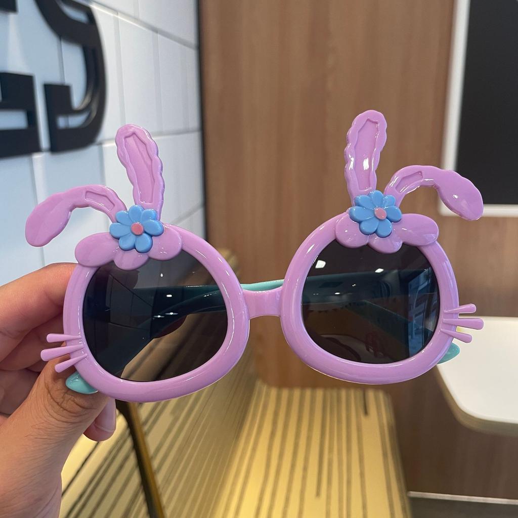 Bunny Children'S Sunglasses Baby Cute Sunglasses Uv Protection Cartoon Super Cute Bow Glasses Women