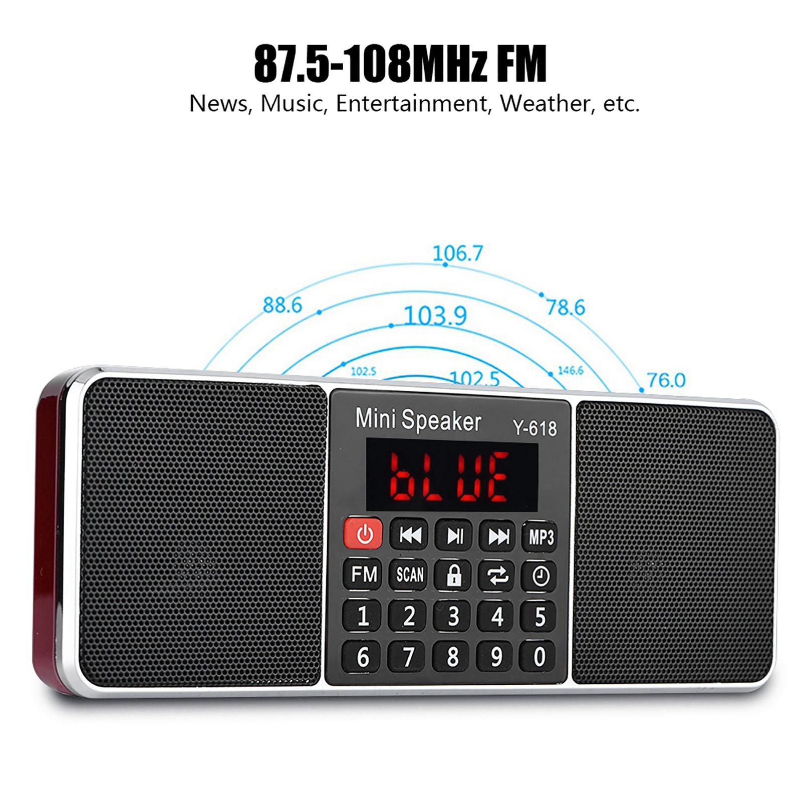 

87,5-108 МГц стерео FM-радио PW Cut Память Tf USB Музыка Hands free Звонок MP3-плеер Радио Красный красный