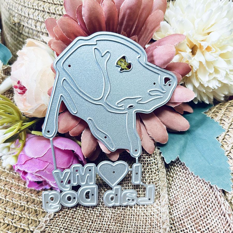 2pcs Dogs Metal Cutting Dies Stencils for DIY Scrapbooking Dies Paper Album Cards Embossing Dies Cut Craft Dies