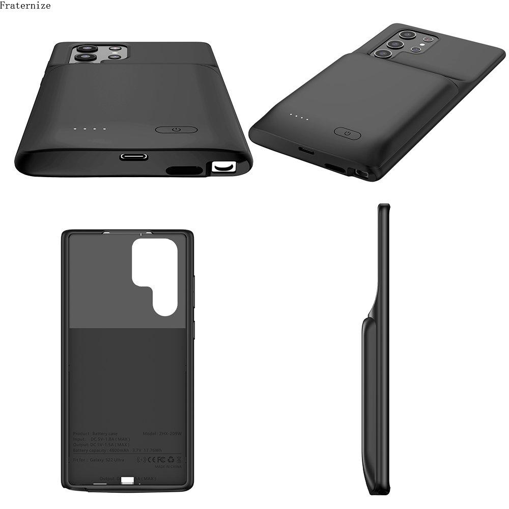 Battery Case for Samsung Galaxy S21 S22 S23 Ultra S23 Plus Battery Wireless Charger Power Cases Power Bank Silicone Shockproof Charging Cover
