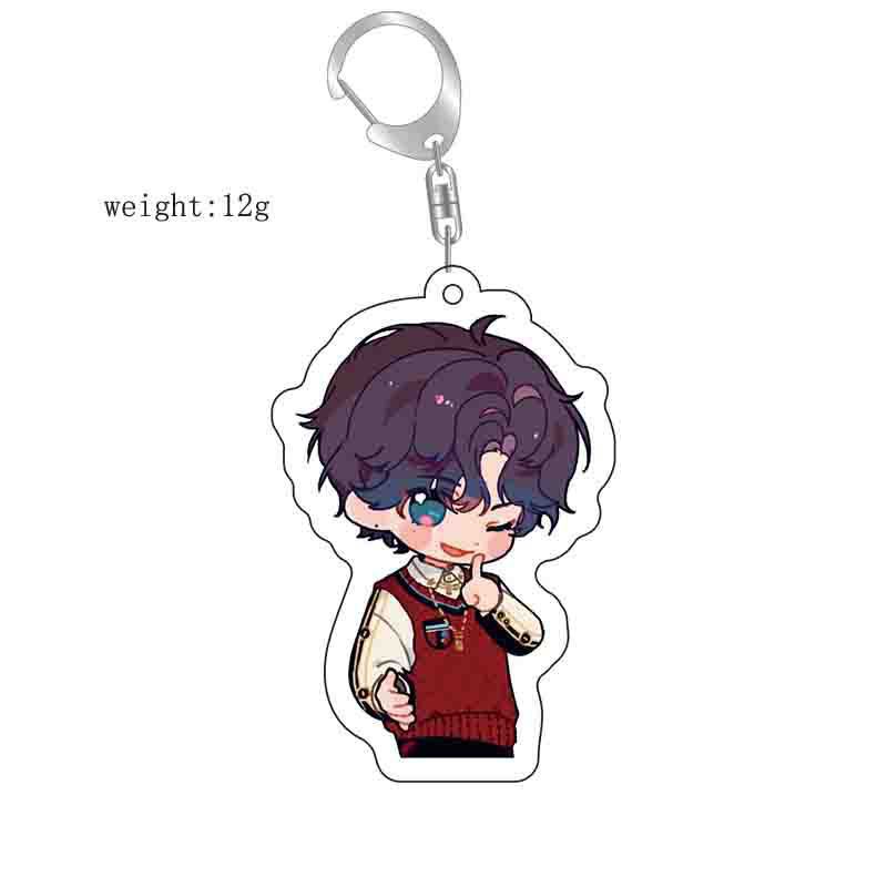 Mezzanine Layer Acrylic Character Keychain Cute Bag Hanging Ornament