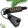 Alomejor Guitar Pickup, 12-Hole Acoustic Guitar Pickup with Tone and Volume Controls and Connectors, Easy to Use, Compatible with Acoustic Guitars