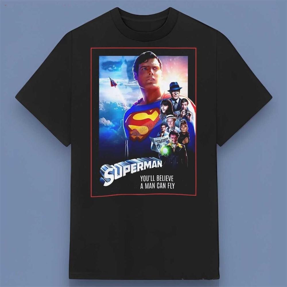 Superman The Movie Christopher Reeve T-Shirt Size S-4XL Fan Gift Unisex T-Shirt S