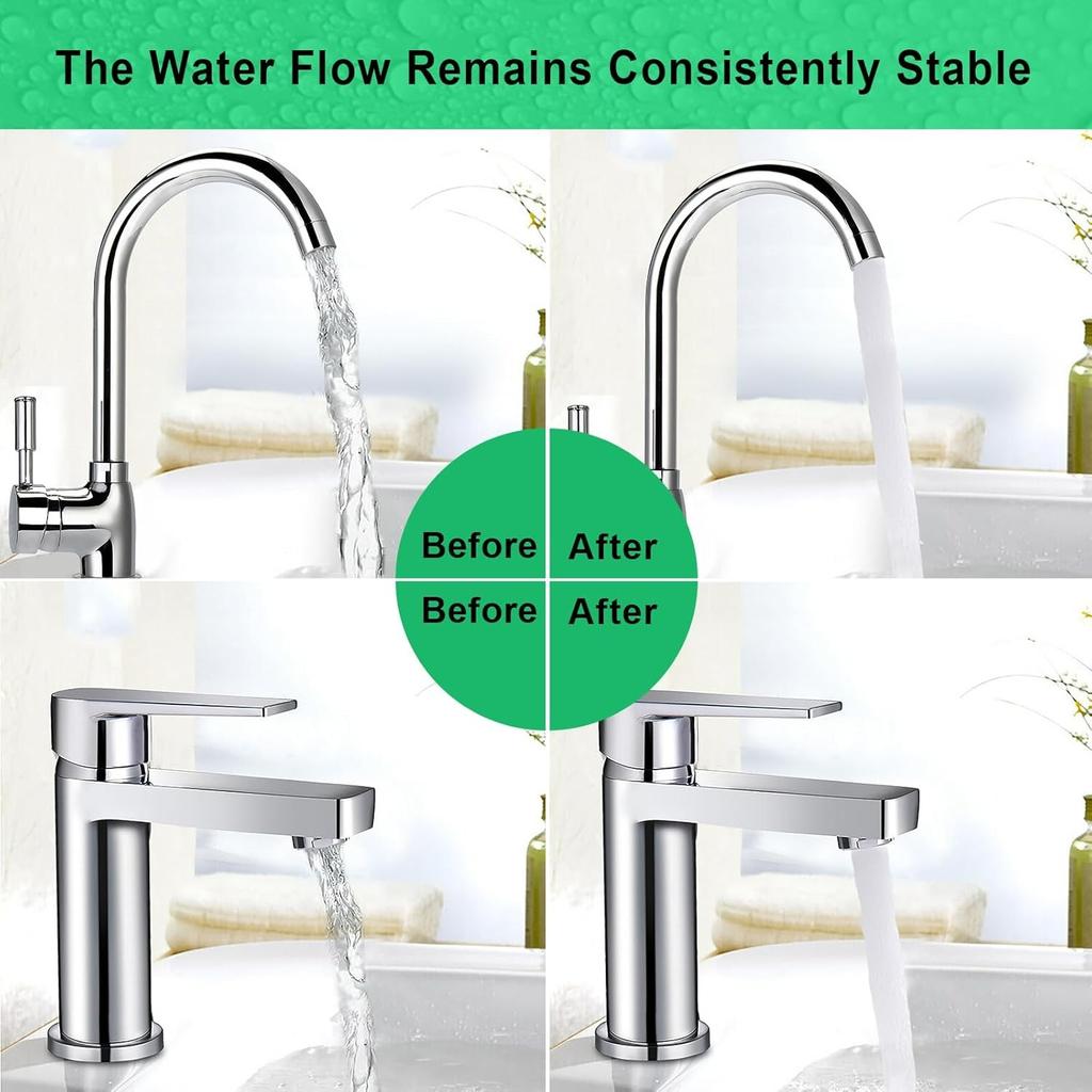 Sink Aerator Replacement Parts for Bathroom or Kitchen Sink Faucet Filter, Fit for Internal and External Thread Faucet Aerators, with Washer (12pcs)