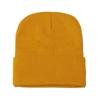 High Quality Solid Color Acrylic Wool Hat Outdoor Warm Cold Hat Monochrome Knitted Hat Pullover Hat for Men and Women