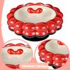 Fruit Bowl with Lid, Snack Serving Bowl, Food Display Rotatable, Made of PET And PP, for
