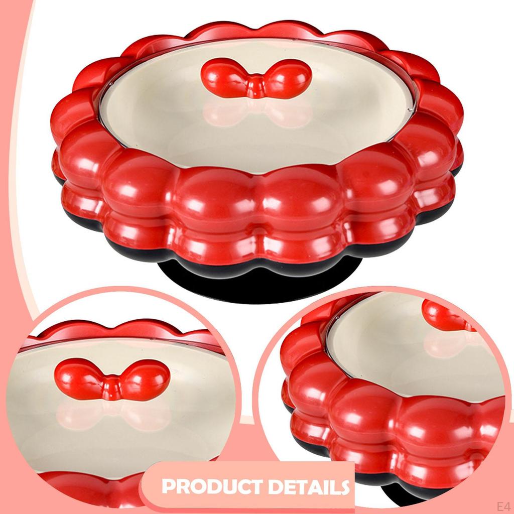 Fruit Bowl with Lid, Snack Serving Bowl, Food Display Rotatable, Made of PET And PP, for