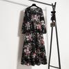 Spring Summer Women Maxi Dresses Casual Full Sleeve Floral Printed O-neck Woman Bohe Beach Party Long Dress