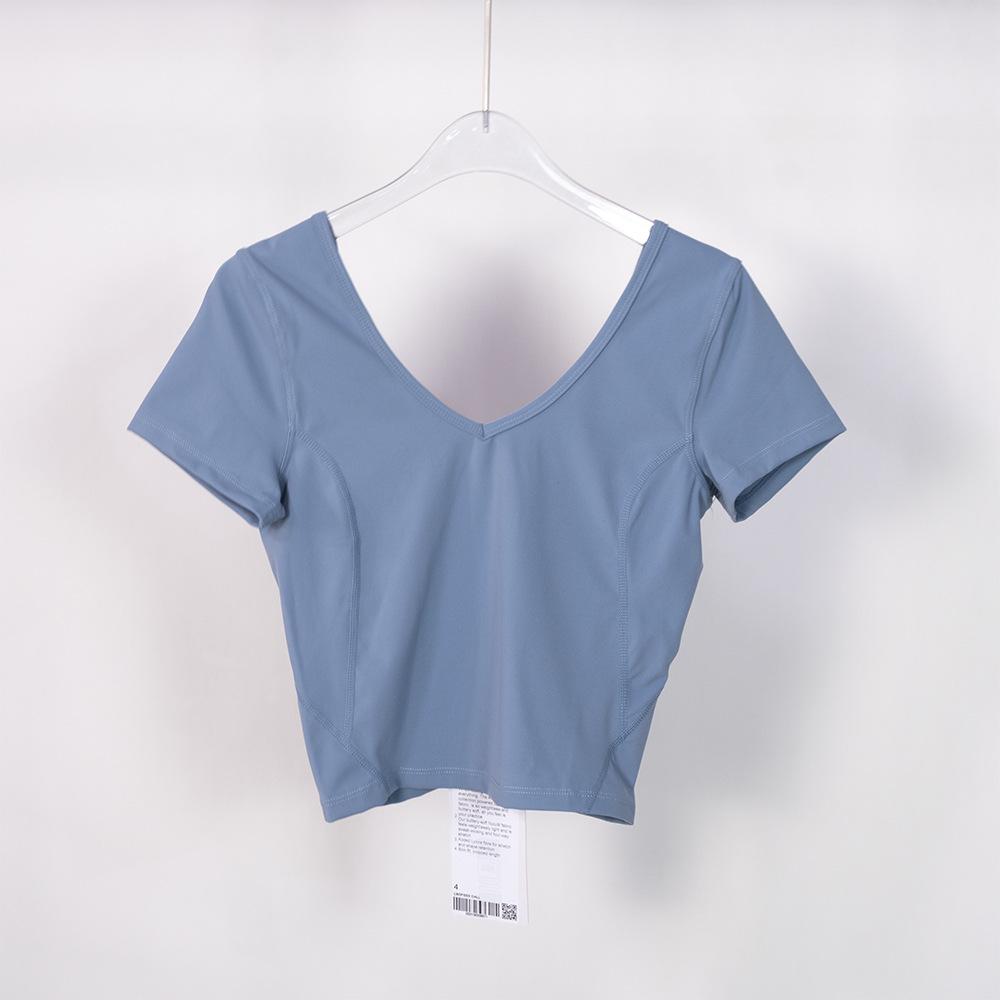 Sommer Leichtes Yoga-Top: Hüfttiefes Kurzarm-T-Shirt für Freizeit-Sport und Fitness