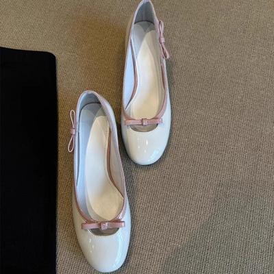 Gentle Shoes Single Shoes Women's Shoes and Round-toed Shoes On One Foot
