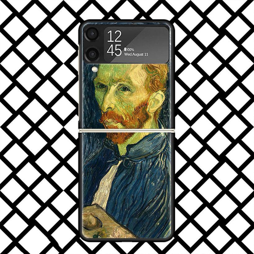 Van Gogh Oil Art Painting Phone Case For Samsung Z Flip 7 6 5 4 3 Galaxy ZFLIP7 ZFlip6 5G Flip5 Flip4 Flip3 5g Black Hard Cover