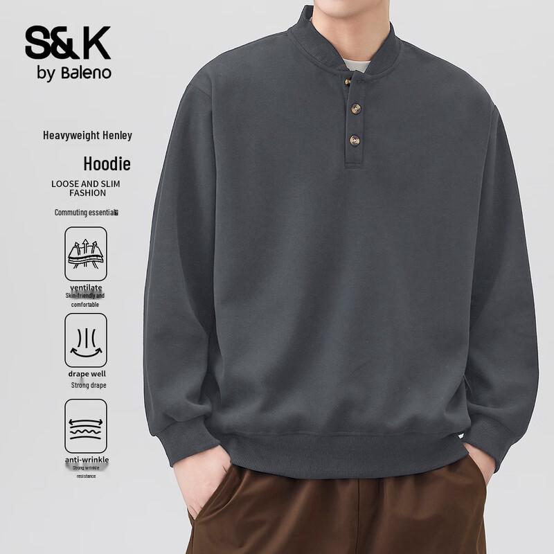 

Baleno Men s S&K Series Henley Collar Sweatshirt 3XL
