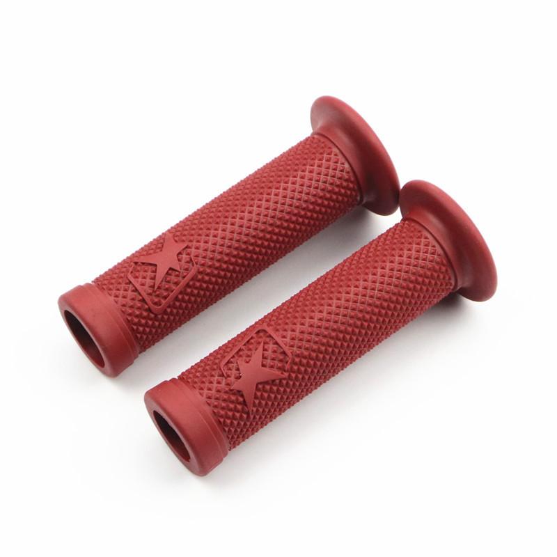 

Мотоциклетная ручка, винтажная силиконовая резина для 7/8/9-дюймовой мотоциклетной ручки, чехол для мотоцикла, детали для модификации мопеда вино красного