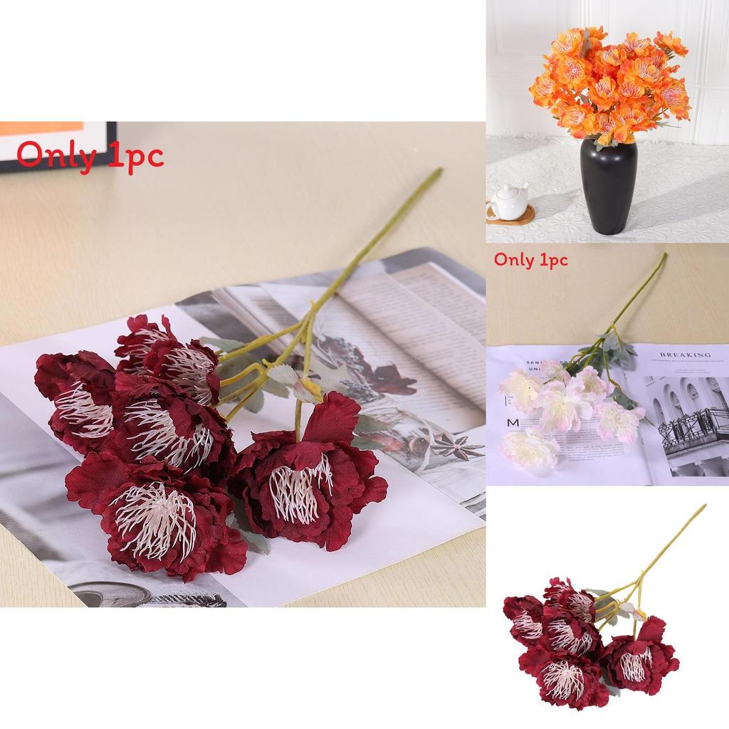Faux Peony Silk Flowers For Wedding Decor Home Staging Photography Props