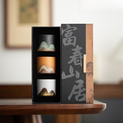Grobkeramik Ferner Berg Teetasse Handbemalte Tasse Einzelne Tasse Kung Fu Teegeschirr Teetasse Keramikglasur Malerei Farbe Tee
