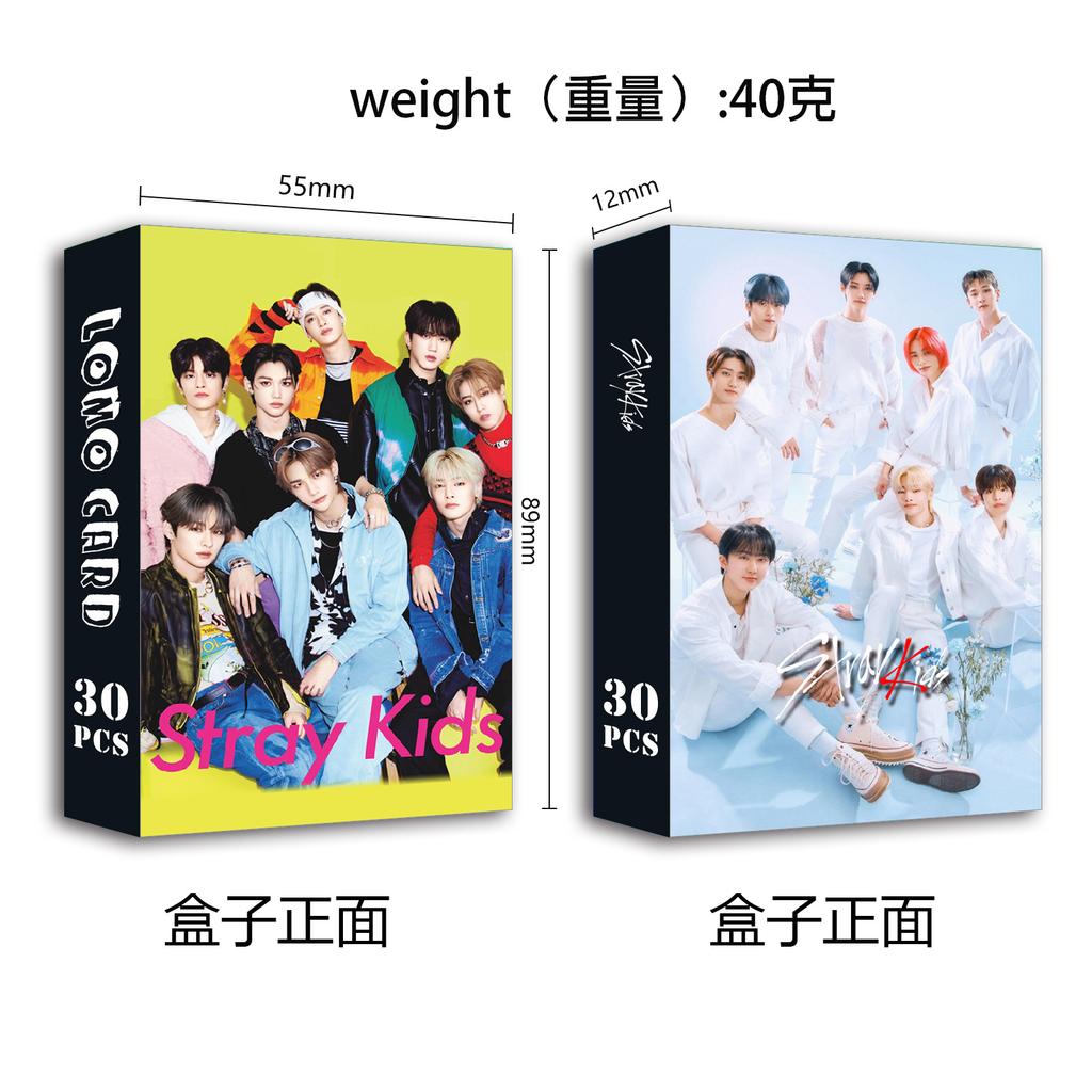 Skzoo Stray Kids In Stock Lomo Photo Cards 30 Pcs Double Sided Hd Laser Shiny Boxed Collectible Set Idol Fans Collection Gift