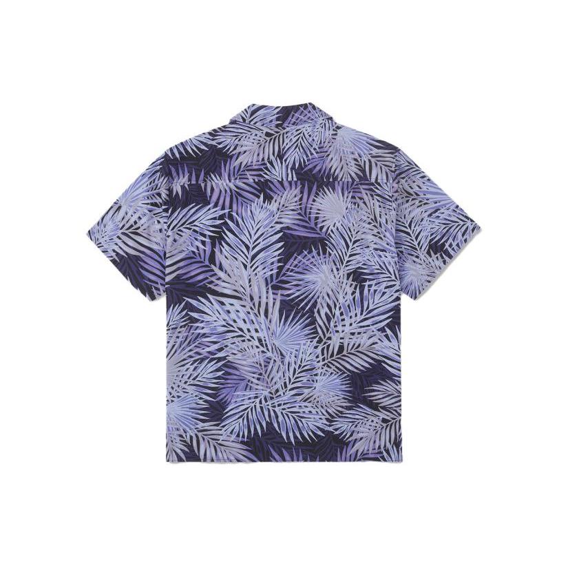 Converse Plant Print Resort Shirt Men's Blue 10023277-A02