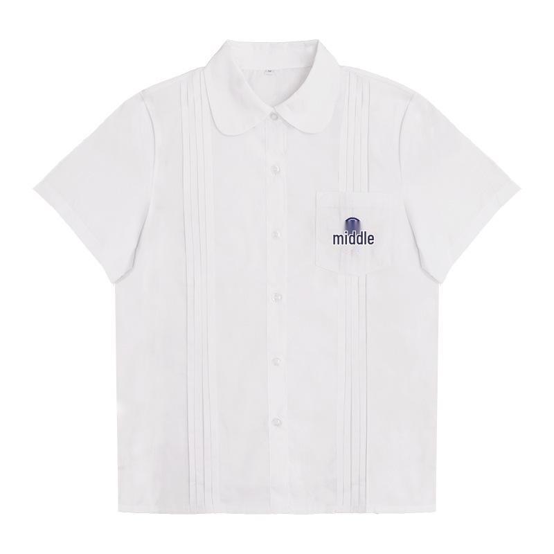 Academy Style School Uniform Set: Korean-Inspired Shirt for Middle & High School Students M