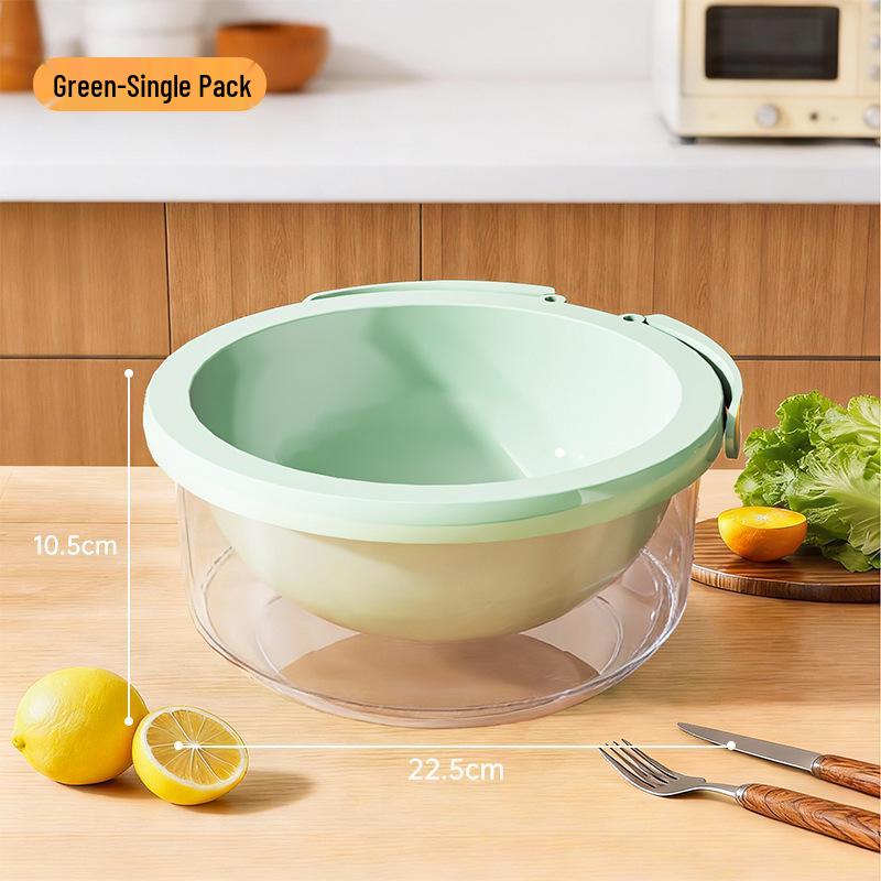 Double-Layer Vegetable Washing Basin & Draining Basket - Food Grade, Multi-purpose for Kitchen Use