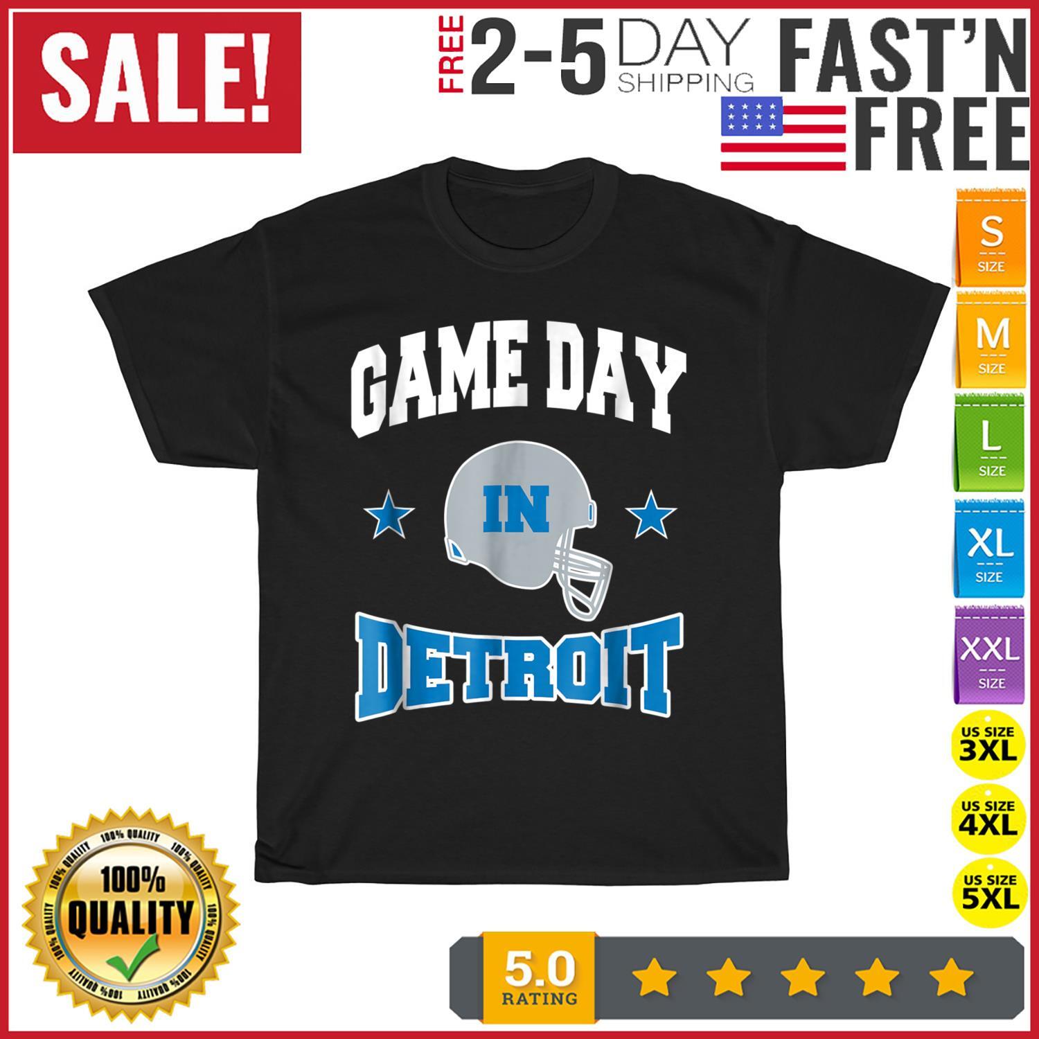 MI Football Season Game Day in Detroit Football Fan Vintage T Shirt Mens Womens Tees Top Men Women L