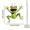 Yousheng 1/2/3/4/5Pcs 2D Acrylic Frog Hanging Decoration with Beaded Chain Car Rearview Mirror Hanging Ornament Charm Pendant Car Interior Accessory