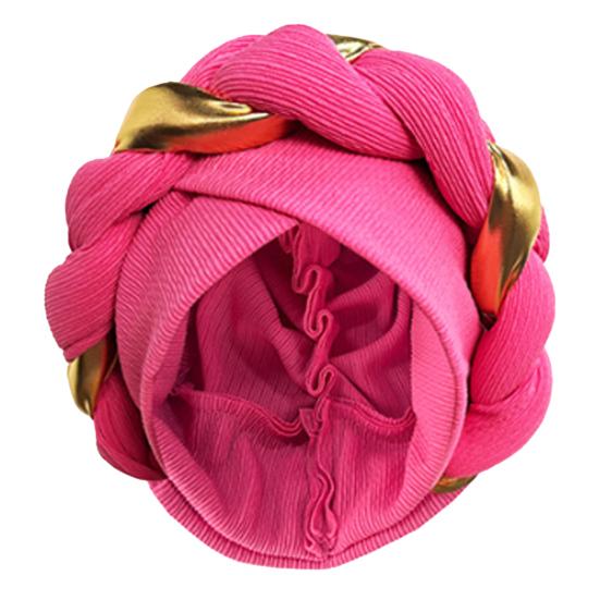 Dámská čepice kroucená pletená vysoká elasticita protiskluzová čepice barevně ladící s etnickým stylem oblast Blízkého východu Tradiční vintage ochrana vlasů odolná proti větru