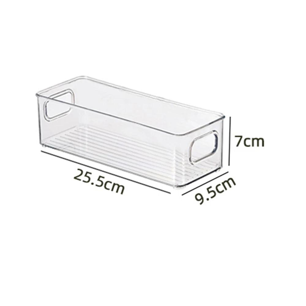 5 Sizes Plastic Transparent Fridge Storage Box Stackable Kitchen Cupboard Cabinet Organizers Food Container Spice Organizer