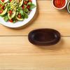 Wooden Boat Serving Plate Rustic Style Approx 5.8 X 3.3 X 1.7 Handmade Wood Fruit Bowl Salad Snack Tray Dessert Coffee Table