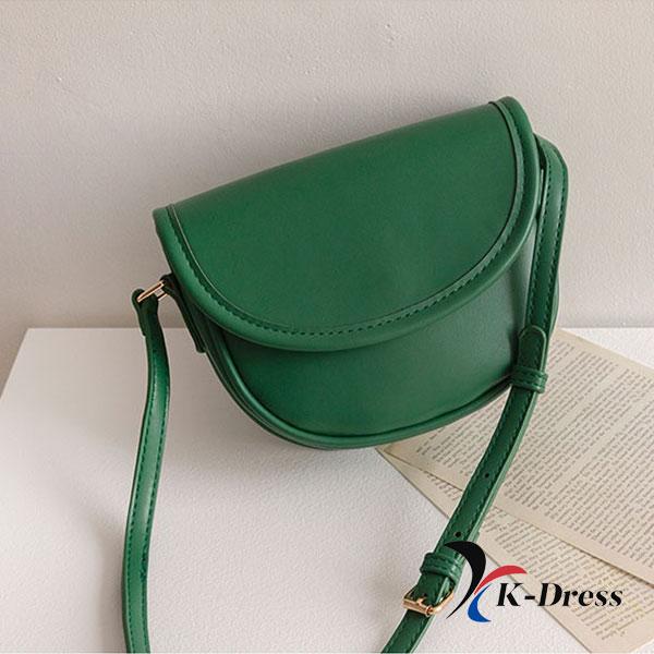 

Проста міні-сумка через плече в формі півмісяця (3 кольори) 17x14x5cm зелений