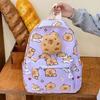 Nylon Capybara Backpack Thickened Large Capacity School Bag Cute Cartoon Animal Daypack  Unisex