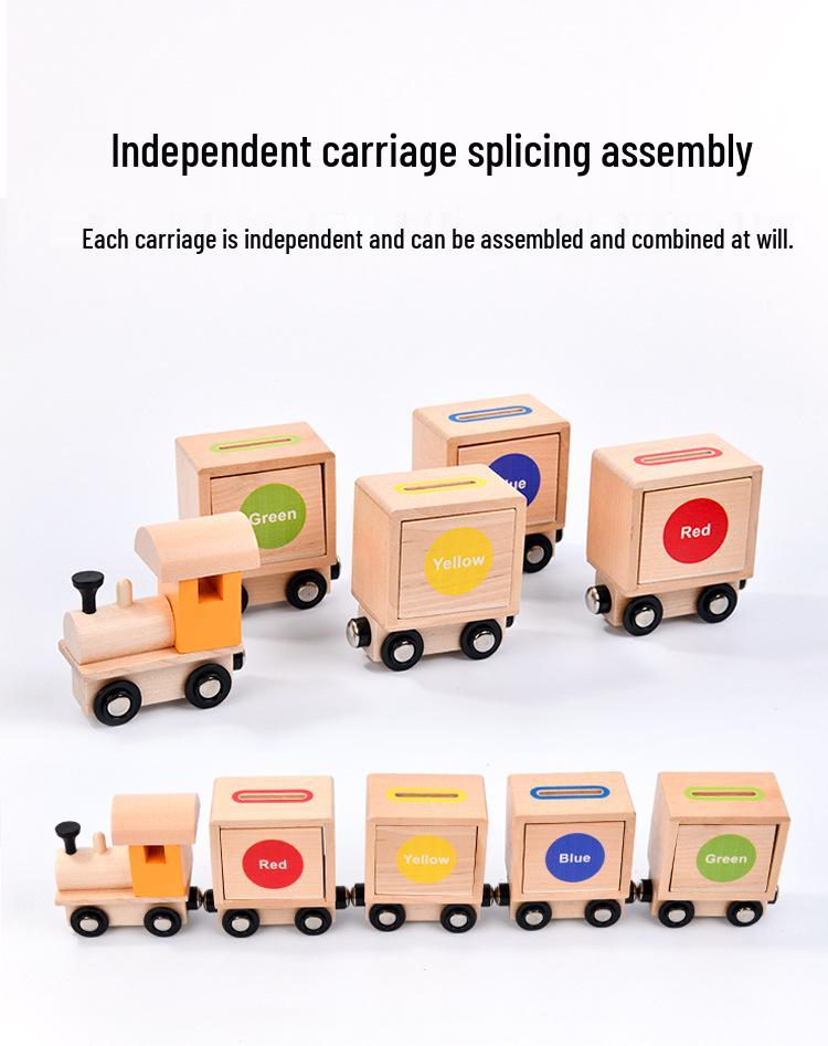 Wooden Shape & Color Recognition Train: Early Education Toy for Kids