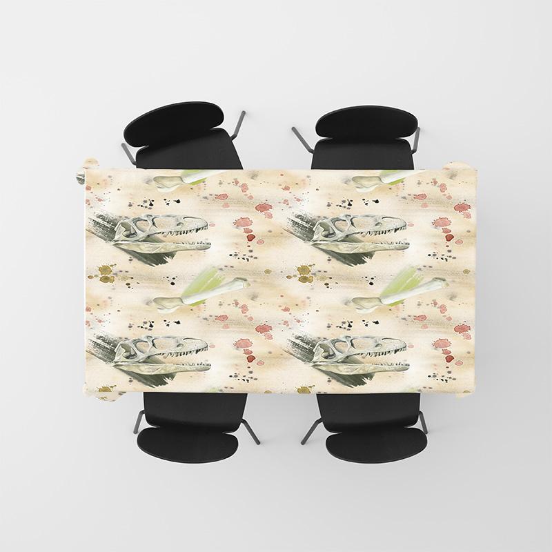 Tischdecke mit Dinosaurier-Musterdruck für Esszimmerdekoration Heimtextilien Küchenzubehör XL-Größe 180x260cm #