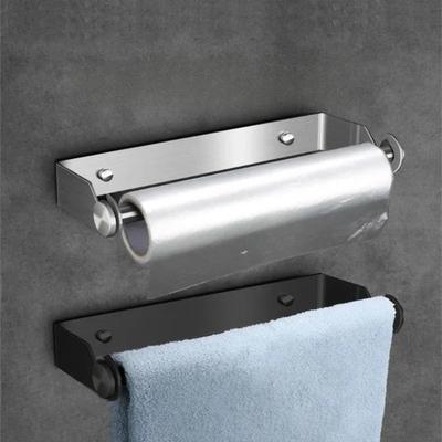 Stainless Steel Paper Towel Holder for Kitchen Wall Mounted Durable Bathroom Tissue Holder Wipe Storage Rack Toilet Accessories