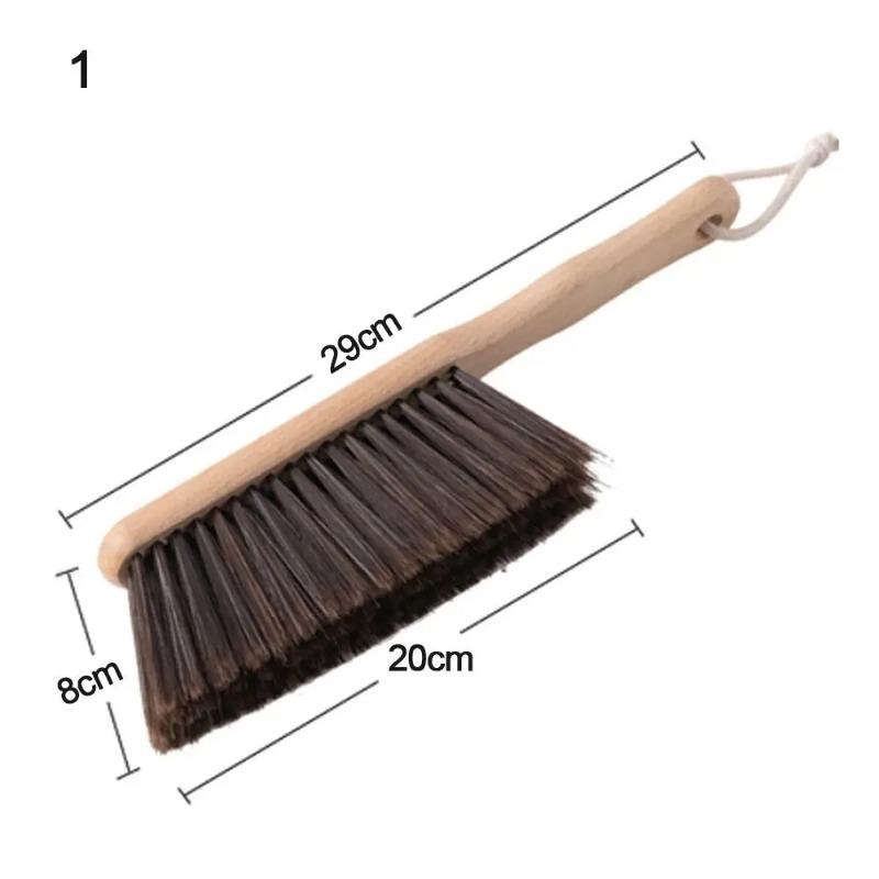 Spazzola Setole Legno Naturale Antistatica Spazzole Pulizia Polvere Caffè Macinino da Banco Domestico Scopa per Spazzare Letti