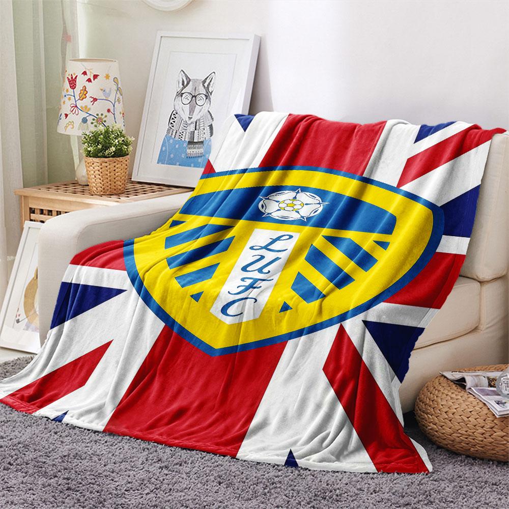 LUFC Logo Blanket, High Quality Comfortable for All Seasons, Home Decor, Warmth and Comfort