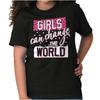 Meninas Podem Mudar O Mundo Feminista Igualdade Feminina Camiseta Gráfica Gola Redonda