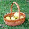 Imitation Rattan Handheld Shopping & Picnic Basket