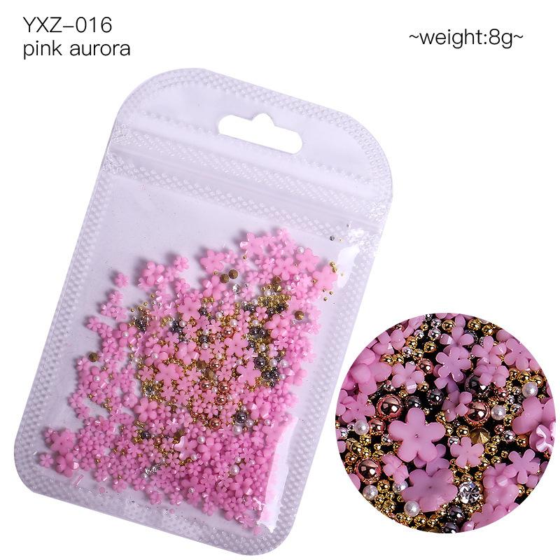 Bijuterii Nail Art Tridimensională Floare cu Cinci Petale Rășină Floare Mică Vârf de Deget Decorare Nail Art Mixt