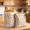 2 Pack Beeswax Bread Bags for Sourdough,Reusable Cotton Beeswax Bag for Homemade Bread,Freezer-Friendly Freshness Preservation Storage To Keep Fresh