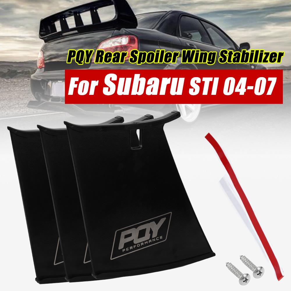 1 Pieces PQY Rear Wing Spoiler Support Stabilizer for Subaru STi 04-07 With PQY Sticker