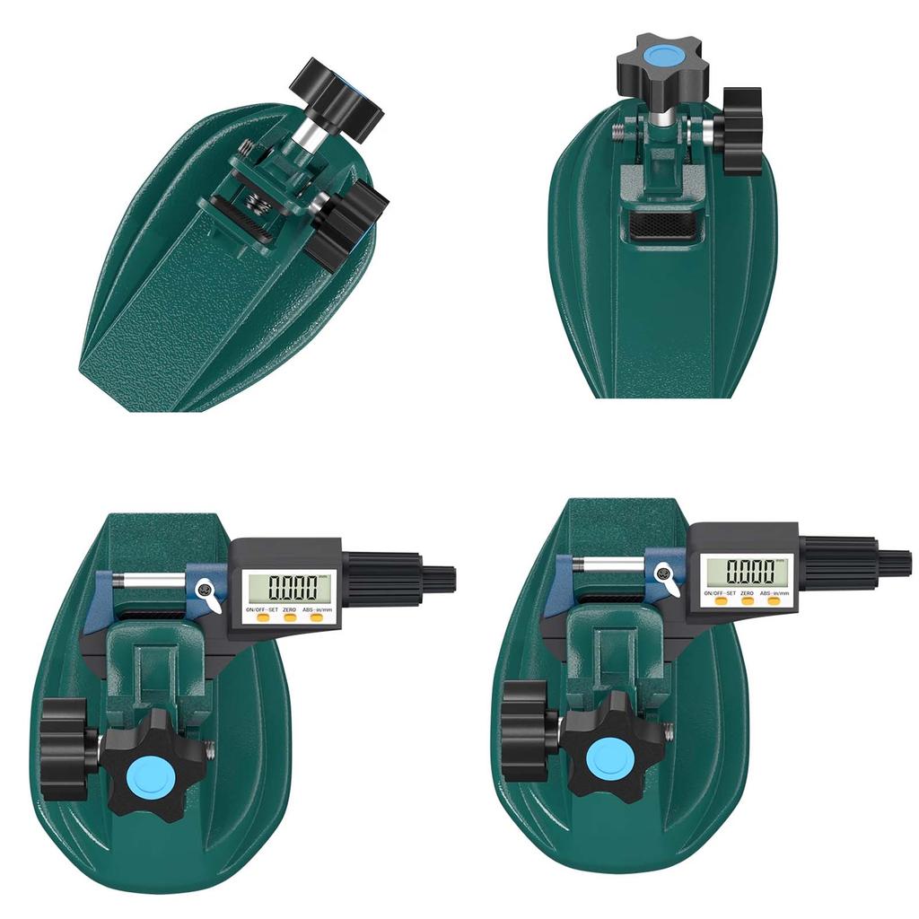 Adjustable Angle Micrometer Stand for Micrometers - Professional Grade Cutting Tools Base with Large Clamp Knobs