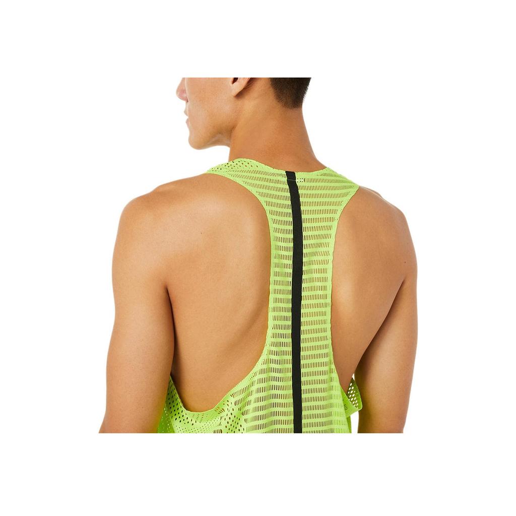 Asics Gilet de ventilation à séchage rapide Track Elite Activbreeze pour hommes Vert Jaune 2091A521-302